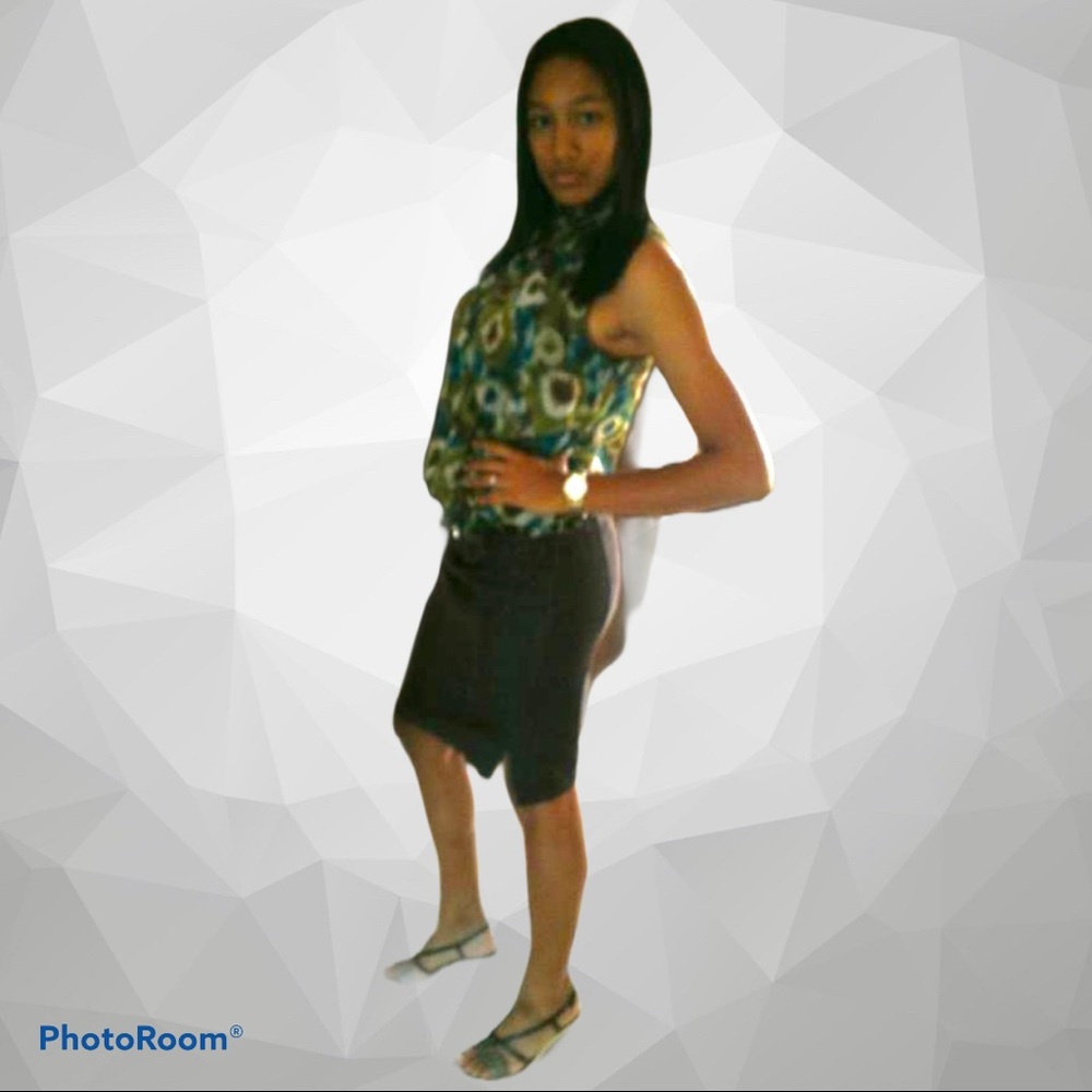 2pc blouse & skirt w/belt
